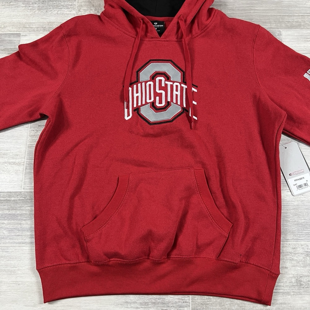 Colosseum Women's Medium Scarlet Ohio State‎ Buckeyes Big Logo Pullover Hoodie - Picture 5 of 10